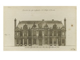 planche 239 (2) : Elévation de la façade sur le jardin de l'hôtel d'Aumont , rue de Jouy à Paris Lámina giclée por Jacques-François Blondel planche 239 (2) : Elévation de la façade sur le jardin de l'hôtel d'Aumont , rue de Jouy à Paris Lámina giclée por Jacques-François Blondel