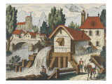 Décor champêtre : le moulin Lámina giclée