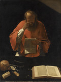 Saint Jme lisant reproduction procédé giclée par Maurice Quentin de La Tour
