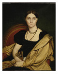 Portrait de madame Devauçay reproduction procédé giclée par Jean-Auguste-Dominique Ingres