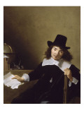 Portrait de jeune homme tenant une lettre Lámina giclée por Bartholomeus Breenbergh
