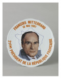Assiette imprimée ornée du portrait de François Mitterrand Giclee Print