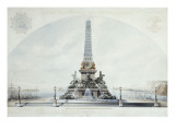 Projet d'aiguade monumentale pour la ville du Havre : plan et élévation Giclée-Druck von Edouard-Auguste Villain