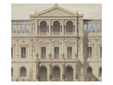Projet de façade d'un bâtiment public : élévation Giclée-Druck von Marcellin Varcollier