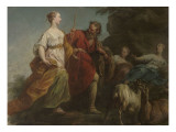 Psyché fuyant la colère de Vénus Giclee Print by Jean Restout