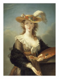 Portrait de Marie-Louise-Elisabeth Vigée-Le Brun (1755-1842), peintre Giclée-Druck von Elisabeth Louise Vigée-LeBrun
