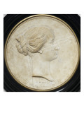 Plate Circular Profile Head of the Empress Eugenie Giclee Print by Alfred-Emilien de Nieuwerkerke