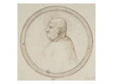 Religieux chauve, le menton avançant reproduction procédé giclée par Leonardo da Vinci 