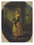 Portrait de madame Belmont dans le rôle de Franchon, Vaudeville 1809 reproduction procédé giclée par Prudent Louis Leray
