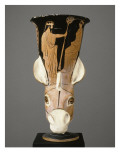 Rhyton en forme de tête d'âne, à figures rouges : Dionysos et Ariane (?) Lámina giclée Rhyton en forme de tête d'âne, à figures rouges : Dionysos et Ariane (?) Lámina giclée