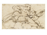 Sibylle assise écrivant reproduction procédé giclée par Luca Cambiaso