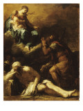 Saint Roch implorant la Vierge pour les pestiférés (esquisse) reproduction procédé giclée par Jacques-Louis David