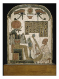 Stèle du harpiste Djedkhonsouioufankh adorant le dieu Rê-Horakhty Giclee Print