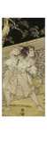 Samouraï tenant un sabre dans la nuit reproduction procédé giclée par Katsukawa Shunei