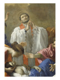 Saint François-Xavier rappelant à la vie la fille d'un habitant de Cangoxima au Japon reproduction procédé giclée par Nicolas Poussin