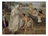 Saint Pierre Nolasque s'embarque pour ramener les captifs des Maures reproduction procédé giclée par Francisco Pacheco
