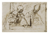 Sainte Claire d'Assise et Saint Louis de Toulouse Lámina giclée por Alonso Cano