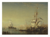 Grand voilier en vue de Venise Reproduction procédé giclée par Félix Ziem