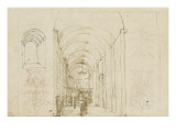 Sheet of Studies with Perspective View of a Church Giclée-Druck von Peter Vischer