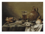 Nature morte au verre de bière reproduction procédé giclée par Pieter Claesz