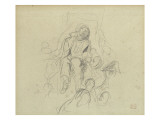Etude pour La Liberté reproduction procédé giclée par Eugene Delacroix