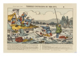 Terribles inondations du midi, 1875 reproduction procédé giclée