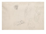 Studies on the Living Room of the Palais Bourbon King reproduction procédé giclée par Eugene Delacroix