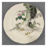 Service Lambert-Rousseau : assiette plate Reproduction procédé giclée par Henri Lambert