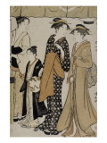 Prenant le frais à Nakasu Giclee Print by Torii Kiyonaga