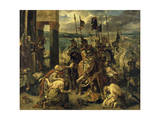Prise de Constantinople par les croisés (12 avril 1204) reproduction procédé giclée par Eugene Delacroix