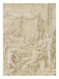 Scène galante Reproduction procédé giclée par Nicolo dell' Abate