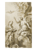 L'Annonciation reproduction procédé giclée par Charles de La Fosse