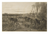 Le te Deum dans le champ de bataille de Rocroi (19 mai 1643) Giclee-trykk av Alexandre Bida