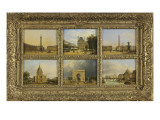 Six petites vues de Paris Giclée-Druck von Francois Etienne Villeret