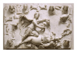 Relief : Mithra immolant le taureau provient du Mithraeum de Sidon reproduction procédé giclée