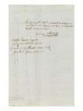 Etat des sommes dues aux ouvriers pour les travaux de la Citoyenne Bonaparte Lámina giclée Etat des sommes dues aux ouvriers pour les travaux de la Citoyenne Bonaparte Lámina giclée