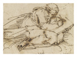 Sibylle accroupie, écrivant Giclee Print by Luca Cambiaso