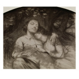 Sieste champêtre Reproduction procédé giclée par Gustave Courbet