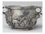 Skyphos : coupe de Boscoréale : triomphe de Tibère et scène de préparation d'un sacrifice Lámina giclée Skyphos : coupe de Boscoréale : triomphe de Tibère et scène de préparation d'un sacrifice Lámina giclée