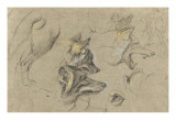 Etudes de têtes de loups et de détails du corps reproduction procédé giclée par Pieter Boel