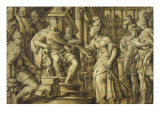 Soumission de l'île de Malte au Vice-Roi de Naples reproduction procédé giclée par Jan van der Straet