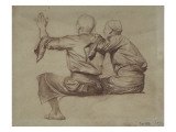 Etude de deux hommes vus de dos Lámina giclée por Emile Levy