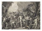 Etude d'ensemble pour "Léonidas aux Thermopyles" reproduction procédé giclée par Jacques-Louis David