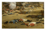 Prise du palais des Tuileries, cour du Carrousel, 10 août 1792 Giclee-trykk av Jacques Bertaux