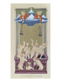 Jeu de tarot d'après les originaux de Charles VI. "Le jugement dernier". Giclée-Druck