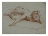 Etude d'homme allongé Lámina giclée por Emile Levy