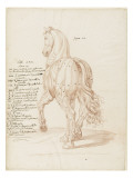 Cheval debout, vu de trois quarts et de dos Giclee-trykk av Edme Bouchardon Cheval debout, vu de trois quarts et de dos Giclee-trykk av Edme Bouchardon