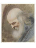 Etude d'une tête de vieillard vue de profil vers la gauche Giclée-Druck von Nicolas Vleughels
