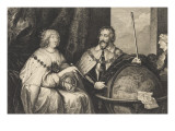 Th. Howard et sa femme Giclée-Druck von Lucas Vorsterman
