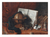Nature morte avec globe terrestre Giclee-trykk av Evaristo Baschenis Nature morte avec globe terrestre Giclee-trykk av Evaristo Baschenis